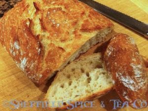 easy crusty bread cut