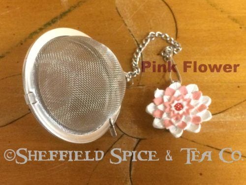 flower pink 2 Inch Flowers Mesh Ball Tea Infusers