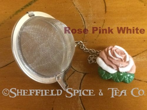 rose pink white 2 Inch Flowers Mesh Ball Tea Infusers