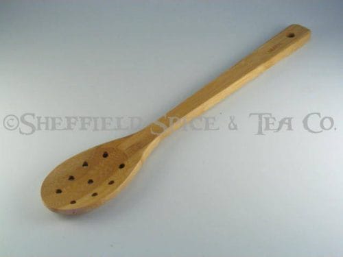 bamboo spoon with holes