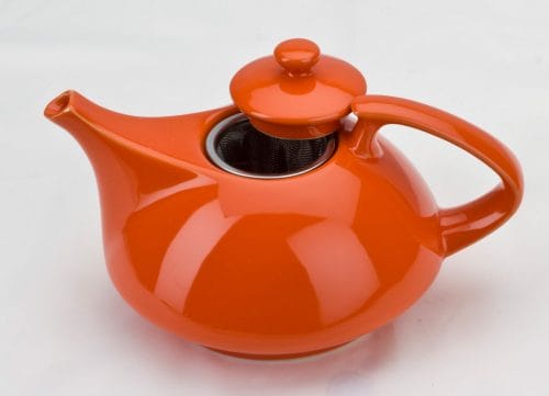 omniware teaz cafe athena teapot orange