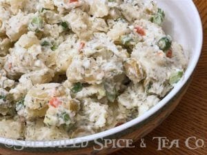 dill herbed potato salad bowl