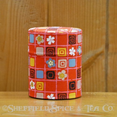 3.1/4" paper tea canister orange block