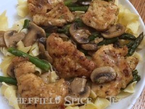 chicken with asparagus and mushrooms