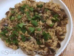 mushroom risotto