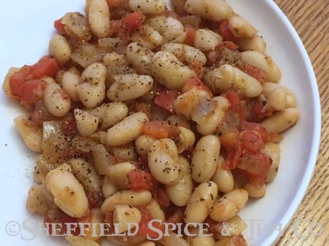 tomato white bean saute