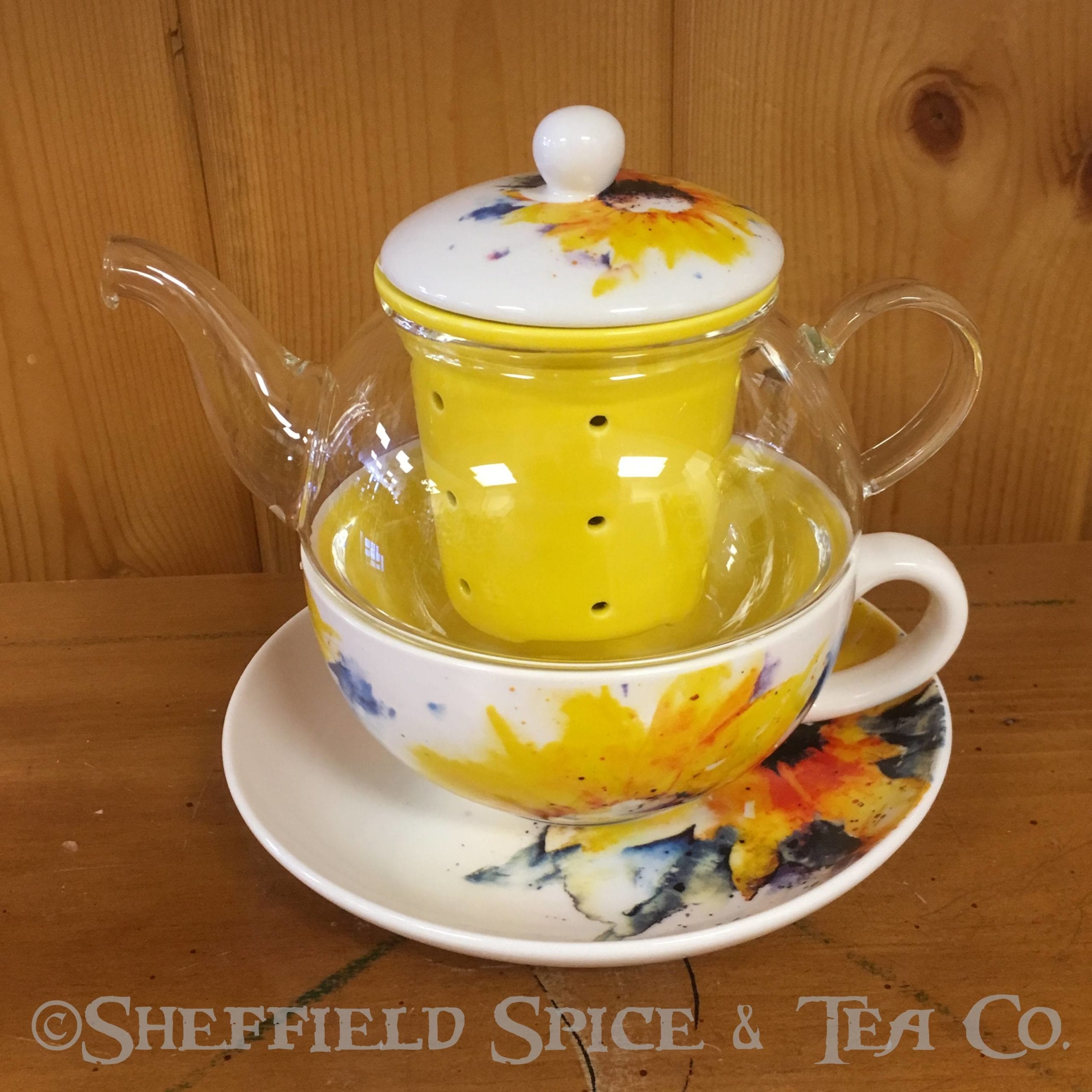 Tea for one on sale teapot and cup set