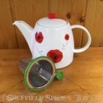 charles viancin teapot with infuser poppy 4 cup