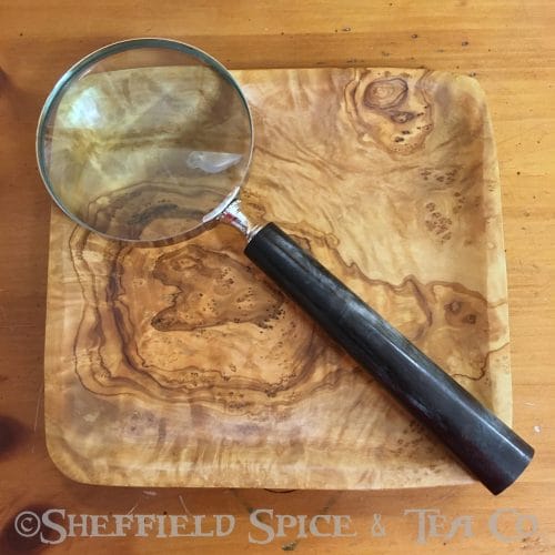 magnifying glass grey horn