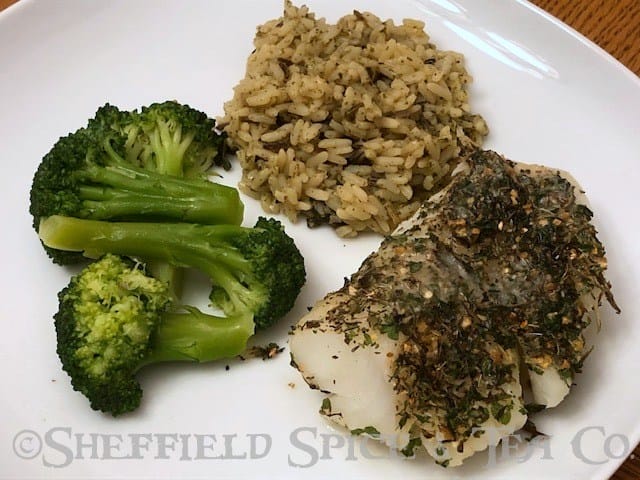savory herb baked cod