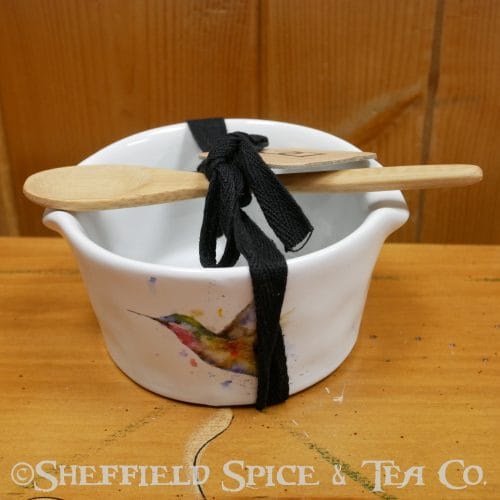 appetizer bowl with spoon hummingbird