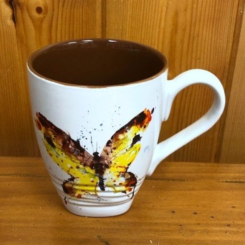 dc ceramic tea mug butterfly