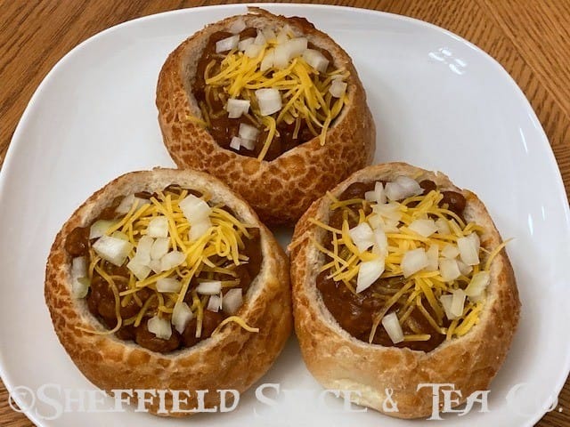mini chili bread bowls