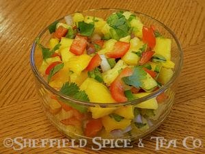 spicy pineapple mango salsa