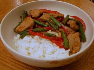 pork and green bean stirfry