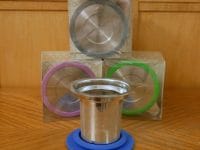stainless steel tea infusers with silicone ring lid