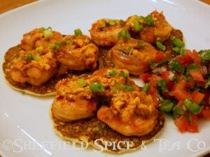 chipotle shrimp griddle cakes