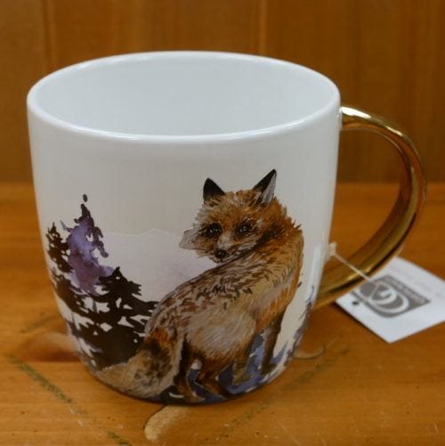 large ceramic critter mugs fox