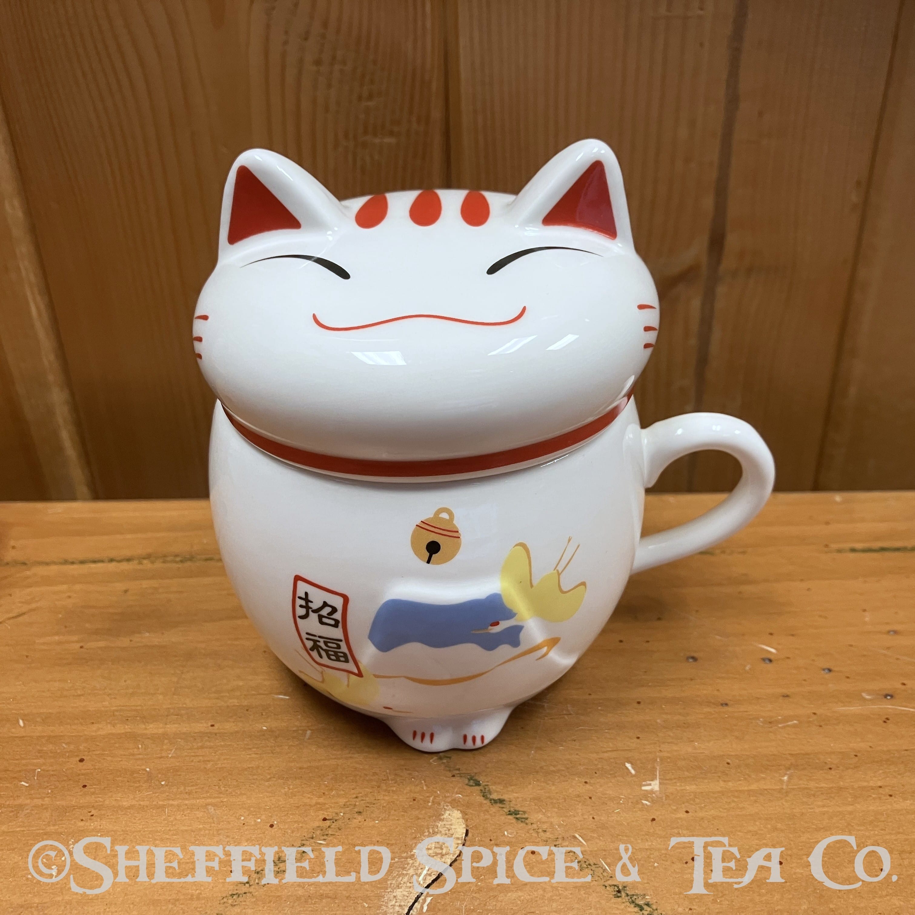 Lucky Cat Cup with Lid