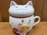 lucky cat with lid pink cat