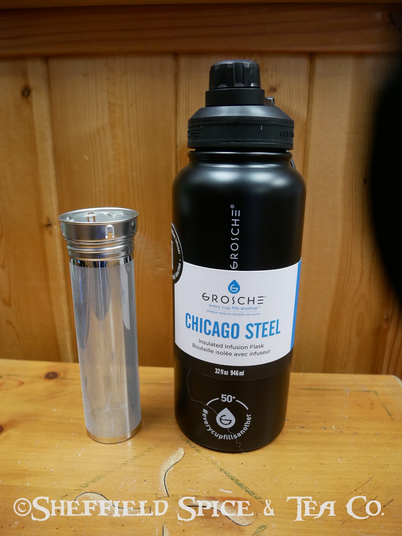 Chicago Steel Insulated Tea Infuser Bottles - Sheffield Spice & Tea Co