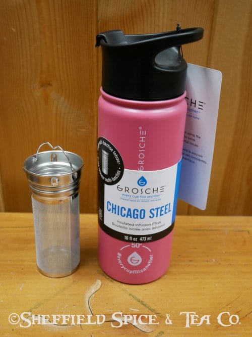 chicago steel insulated tea infuser bottles fuchsia 16