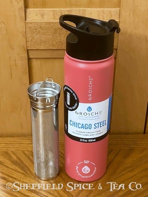 chicago steel insulated tea infuser bottles fuchsia 22