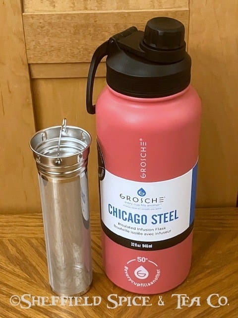 chicago steel insulated tea infuser bottles fuchsia 32
