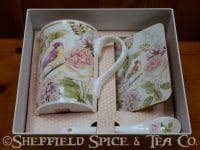 rose bird tea cup set