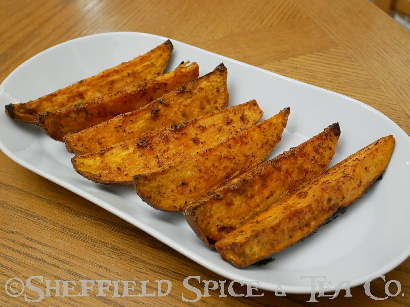 chile glazed sweet potato wedges