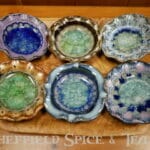crackle glass pottery dishes round