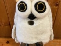 nepal felted wool snowy owl