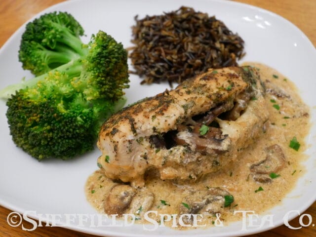 Mozzarella Mushroom Stuffed Chicken Breast - Sheffield Spice & Tea Co