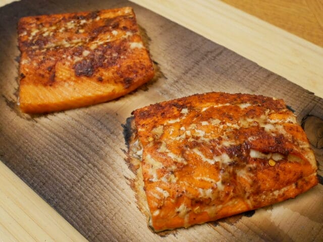 cedar plank salmon